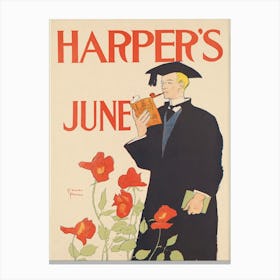Harper's June , Edward Penfield Canvas Print