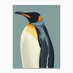 Emperor Penguin Grytviken Minimalist Illustration 3 Canvas Print