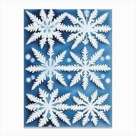 Winter Snowflake Pattern, Snowflakes, Rothko Neutral 4 Canvas Print