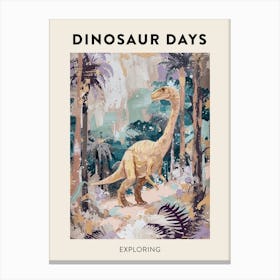 Dinosaur Exploring Poster 3 Canvas Print