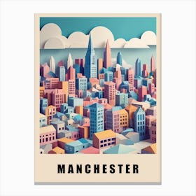 Manchester City Low Poly (25) Canvas Print