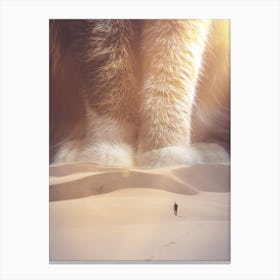 Giant Cat In Desert Sand Canvas Print