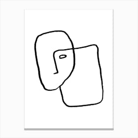 Face In A Square Canvas Print