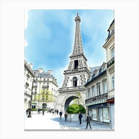 Paris Eiffel Tower 2 Canvas Print