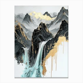 Lhotse Glimmer Textured Abstraction Canvas Print