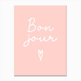 Bonjour Peach Canvas Print