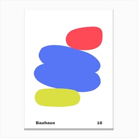 Geometric Bauhaus Poster 18 Canvas Print
