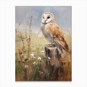 Bird Painting Barn Owl 1 Canvas Print