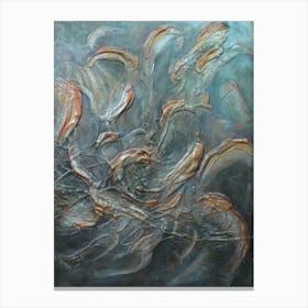 Lively Movement Abstract Painting Canvas Print