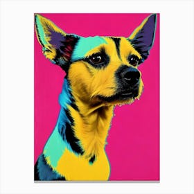 Silky Terrier Andy Warhol Style dog Canvas Print