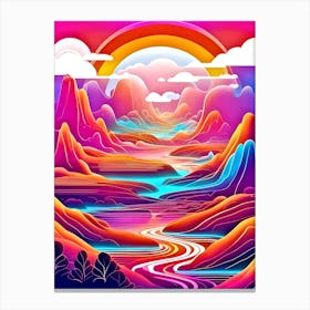 Rainbow Landscape Canvas Print