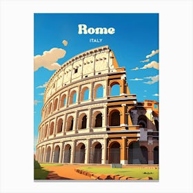 Rome Italy Spartan Travel Art Canvas Print