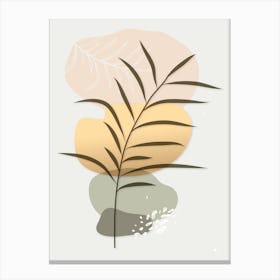 Abstract Of A Leaf Watercolor Zen 1 Canvas Print