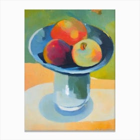 Apricot Bowl Of fruit Canvas Print