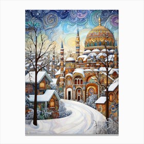 Snowy City Canvas Print