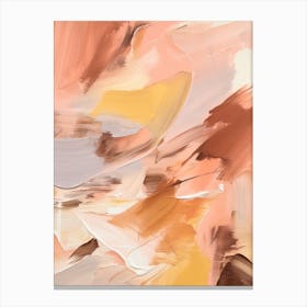 Pink And Yellow Autumn Abstract Painting 2 Canvas Print