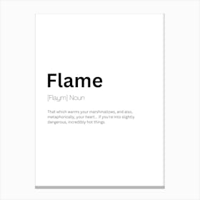 Flame Definition Meaning 1 Canvas Print