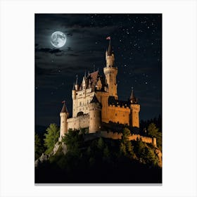 Castle At Night 5 Canvas Print