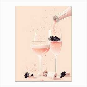 Champagne Pouring 1 Canvas Print