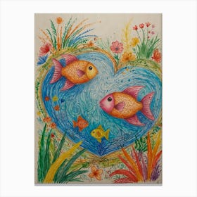 Fish In The Pond Canvas Print