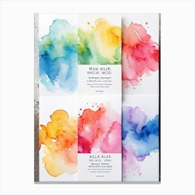 Watercolor Splatters Canvas Print