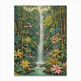 Waterfall In The Jungle 1 Canvas Print