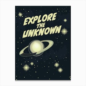 Explore The Unknown Sci-Fi Canvas Print