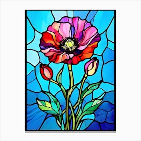 Stained Glass Flower Canvas Print