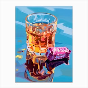 A Glass Of Water Oil Painting 1 Canvas Print