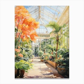 Denver Botanical Gardens Usa Watercolour 1 Canvas Print