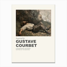 Museum Poster Inspired By Gustave Courbet 4 Canvas Print