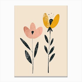 Georgetown Flower Market Boho Minimalist Style Canvas Print