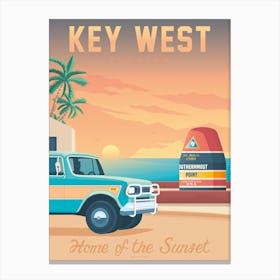Key West Southermost Point Buoy Canvas Print