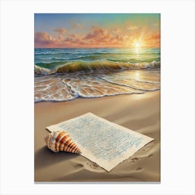 Sand And Sea Canvas Print