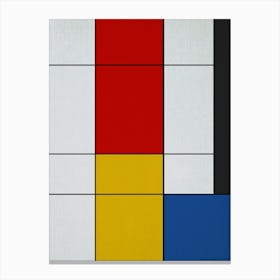 Primary plains with grid no.2 Canvas Print