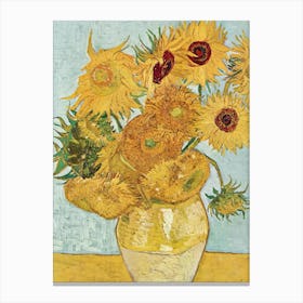 Sunflowers In A Vase Canvas Print