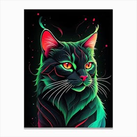 Cat Art Canvas Print