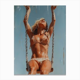 Swinging Woman Canvas Print