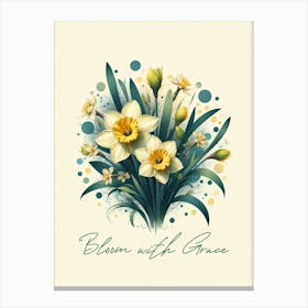 Bloom With Grace Narcissus Canvas Print