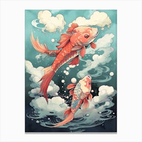 Fish Lanterns Japanese Kitsch 1 Canvas Print