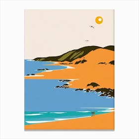 Half Moon Bay Antigua Midcentury Canvas Print