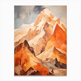 Annapurna Nepal Mountain Painting Canvas Print