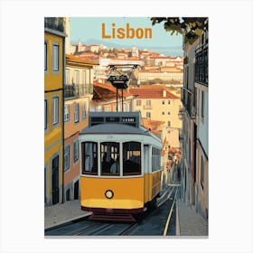 Aihrgdesign A Vintage Travel Poster Of Lisbon Featuring The I 7a321871 Ffb8 4bbb 80b3 9e81d0d4035e 2 Canvas Print