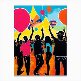 People At A Festival Canvas Print
