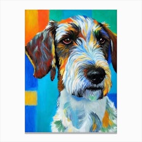 German Wirehaired Pointer Fauvist Style dog Canvas Print