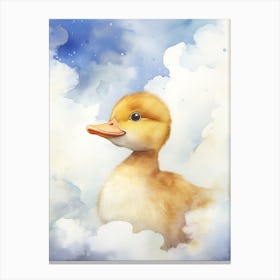 Cute Duckling In The Cloud 3 Canvas Print