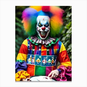 Very Creepy Clown - Reimagined 32 Canvas Print