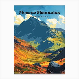 Mourne Mountains Ireland Travel Art Canvas Print