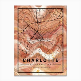 Charlotte Map Canvas Print