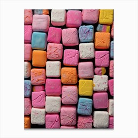 Pink Sweet Treats Pattern Photographic Style Canvas Print